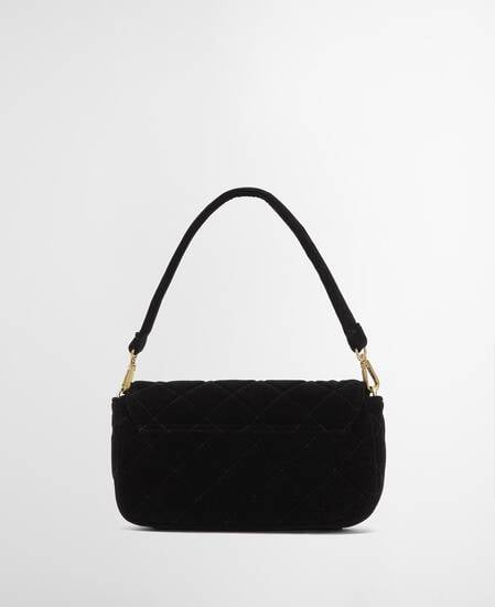 Mini borsa a tracolla trapuntata Soho Velvet Black