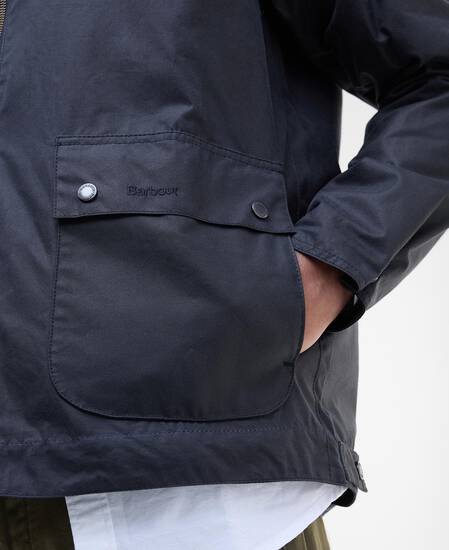 Bedale Short Waxed Jacket Classic Navy