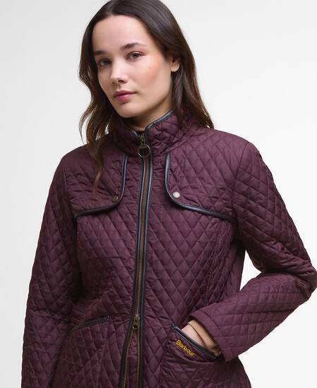 Dahlia Quilted Jacket Black Cherry