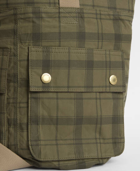 Borsa tote Transport Carry-All Dusky Green Tartan
