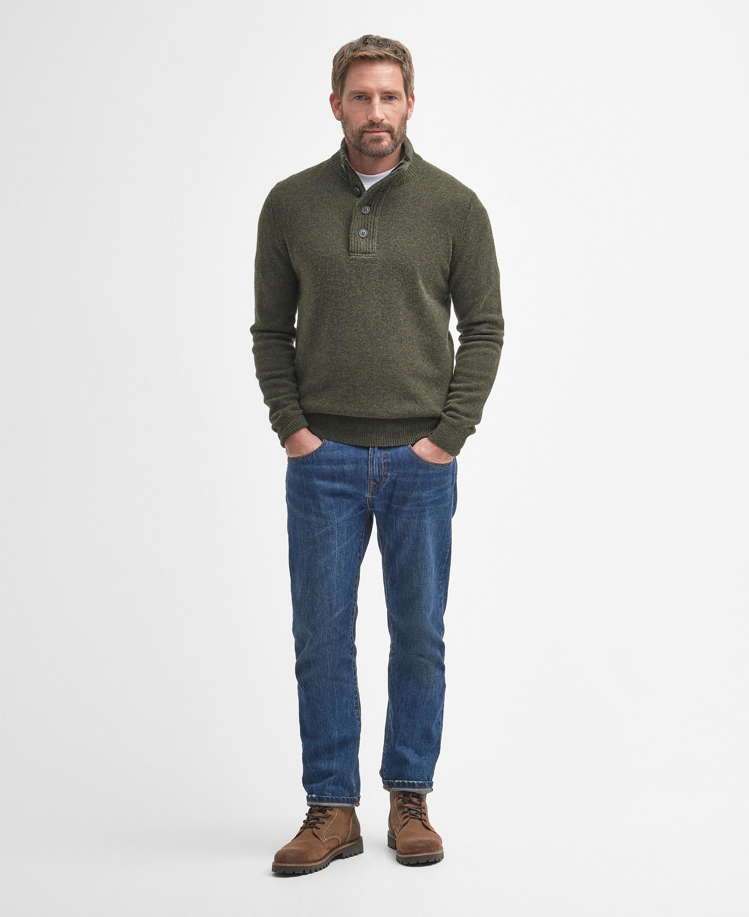 Buy Essential Elbow Patch Jumper for USD 150.00 | BARBOUR_US