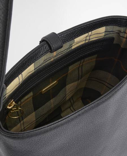Borsa a secchiello in pelle Cedar Black