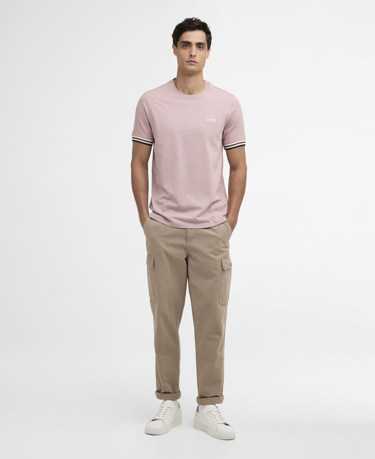 Burnwood Tipped Cuff T-Shirt Woodrose