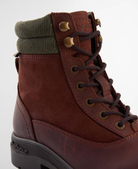 Laurelle Lace-Up Boots Mahogony/Choc Nubuck