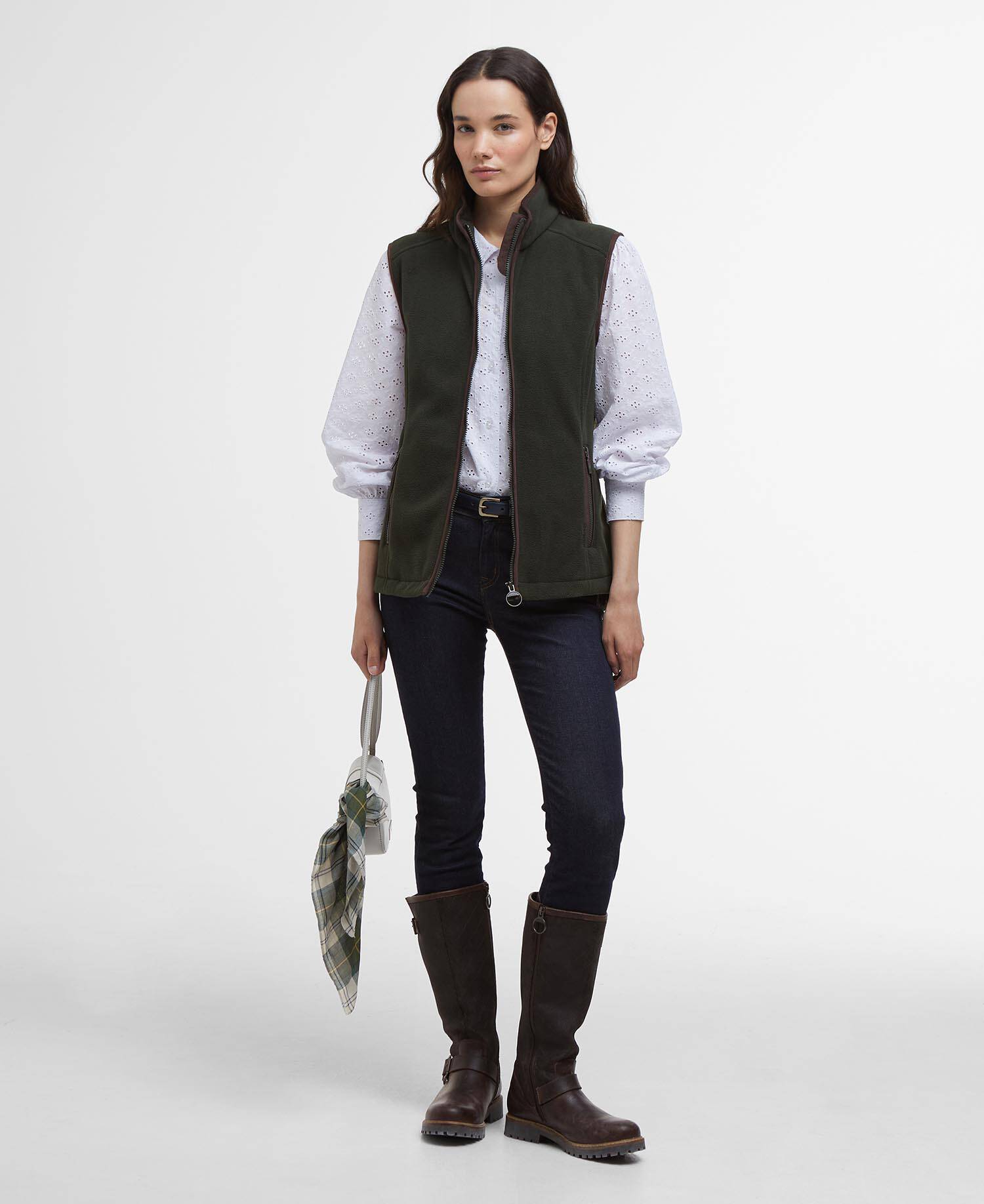 Country Colton Fleece Gilet Sage image number 1