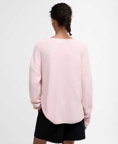 Pullover Marine Rundhalsausschnitt Pink