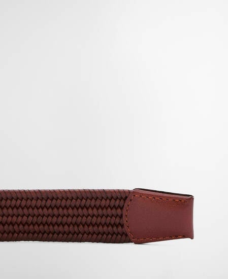 Stretch Leather Belt Brown