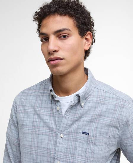 Southfield Tailored Long-Sleeved Shirt Light Grey Marl