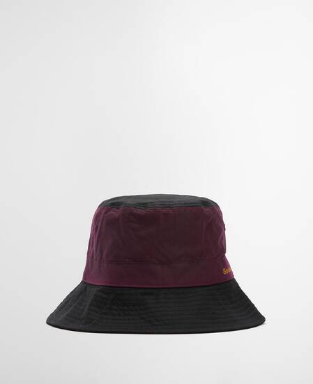 Brackley Waxed Bucket Hat Merlot/Black