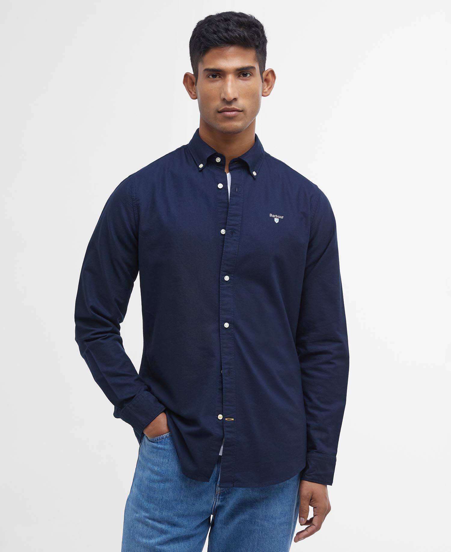 Oxford Tailored Long-Sleeved Shirt Classic Navy image number 0