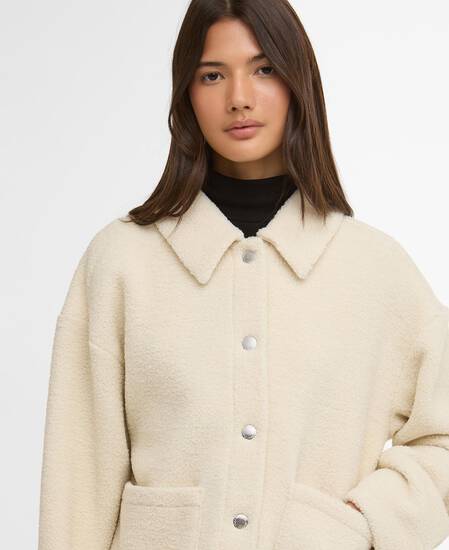 Rae Fleece Overshirt Bone White