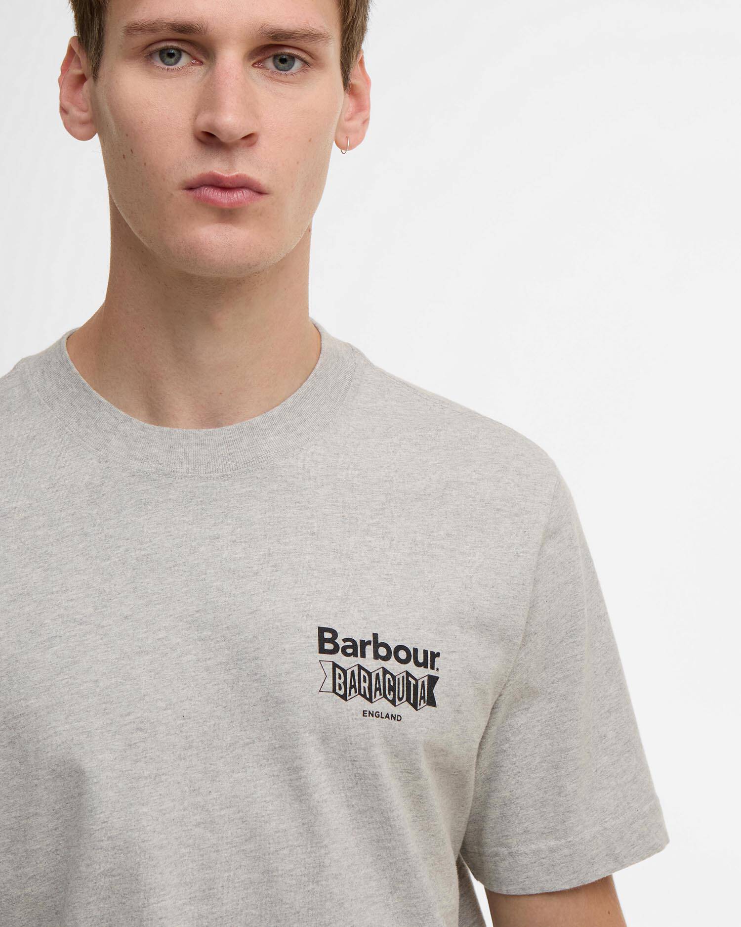 Barbour x Baracuta All Nighter Oversized T-Shirt Grey Marl image number 3