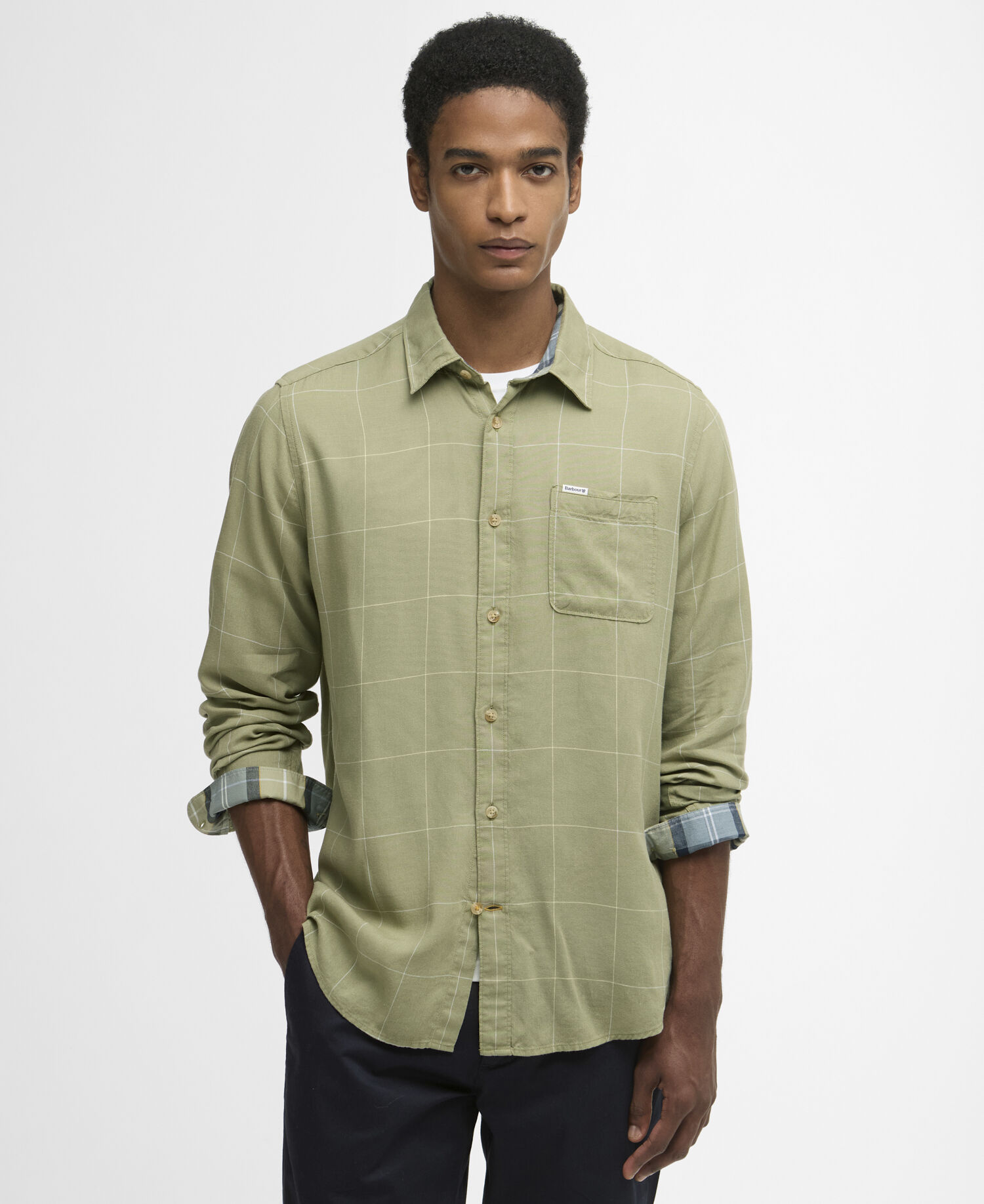 Hemd Citywell Tattersall Tailored Sea Green