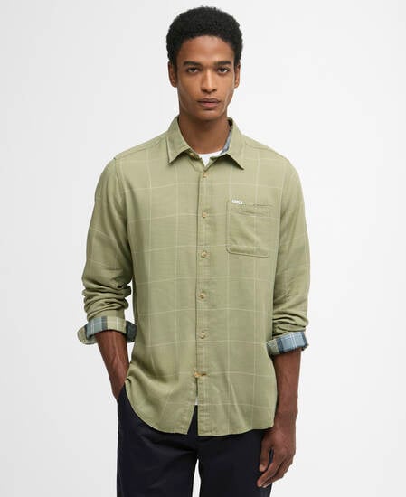 Camicia dalla vestibilit&agrave; leggermente aderente Citywell Tattersall Sea Green
