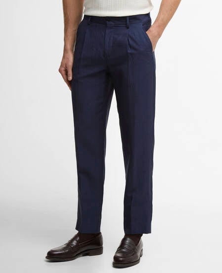 Willowtree Linen Blend Trouser Navy