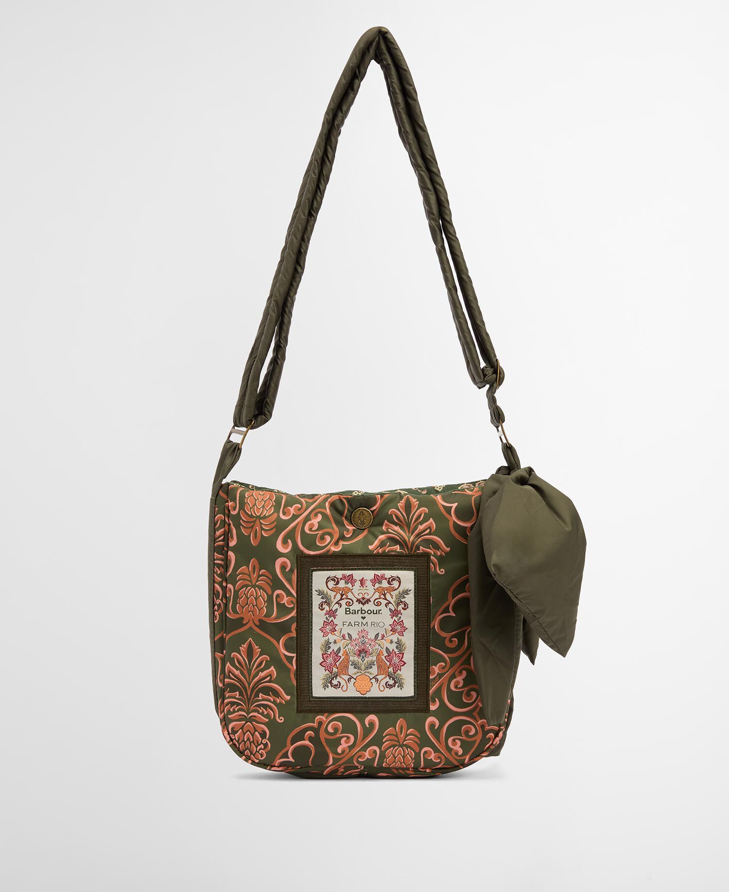Barbour FARM Rio Ana Clara Bow Bag Royal Pineapple Print