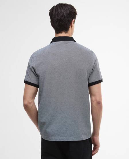 Morley Oxford Polo Shirt Black/Whisper White