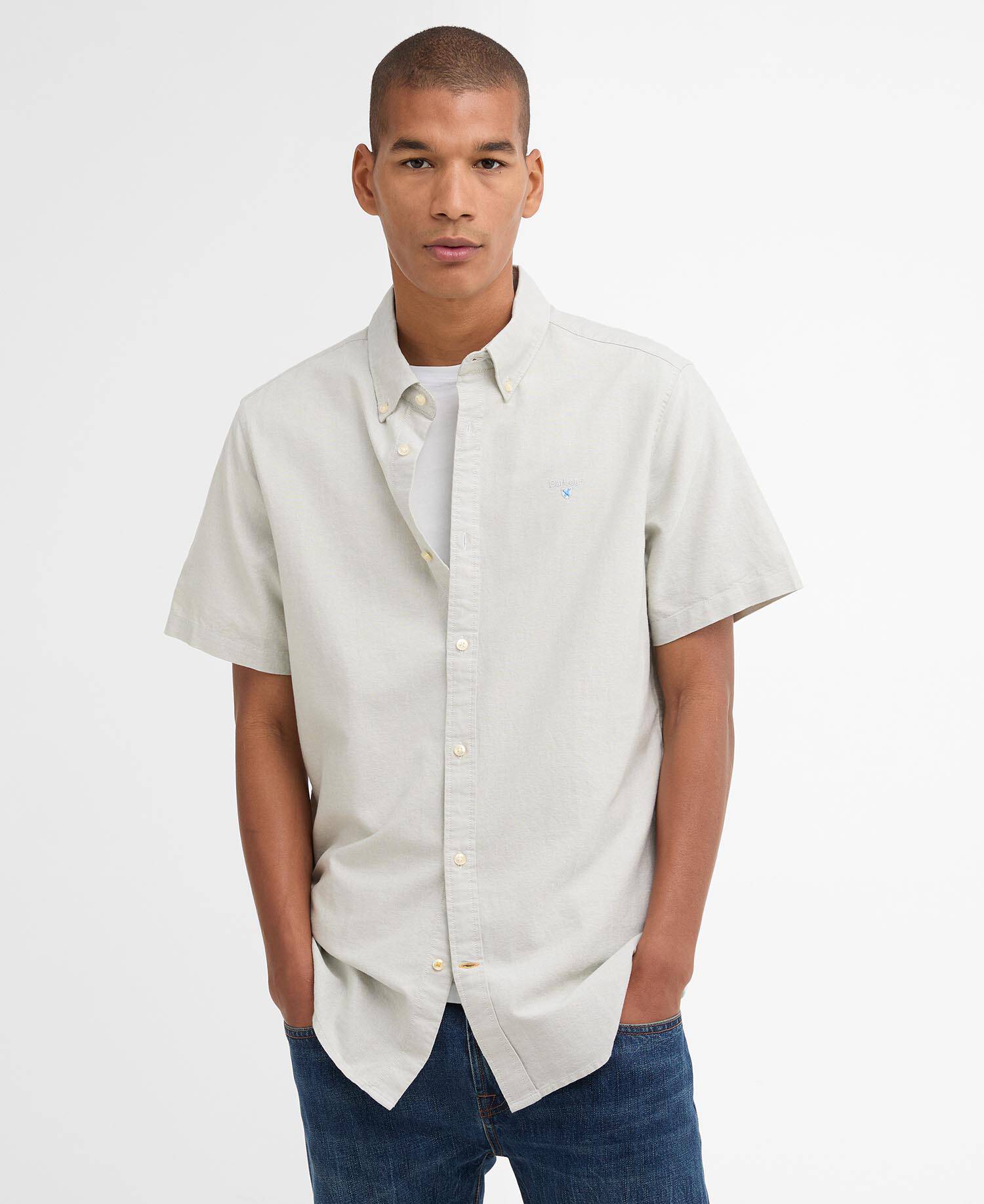 Hemd Oxtown Short Sleeve Tailored Sea Green image number 0