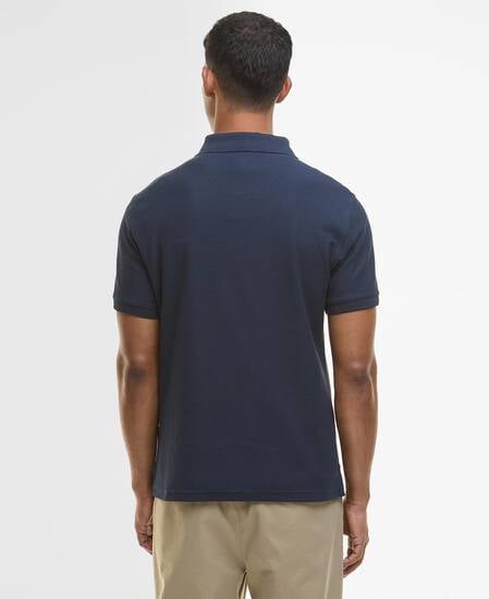 Selside Textured Tailored Polo Shirt Navy
