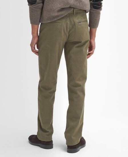 Pantaloni in tessuto stretch lavato dalla vestibilità leggermente aderente 