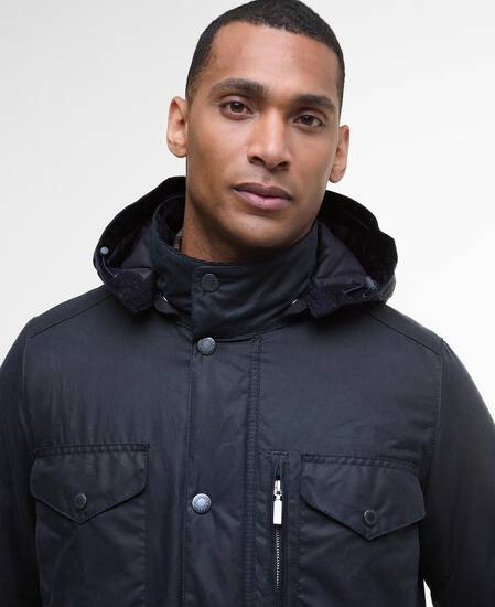 Winter Sapper Waxed Jacket Navy/Midnight Oak