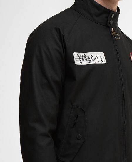 Barbour x Baracuta Wachsjacke Badged Porton Black