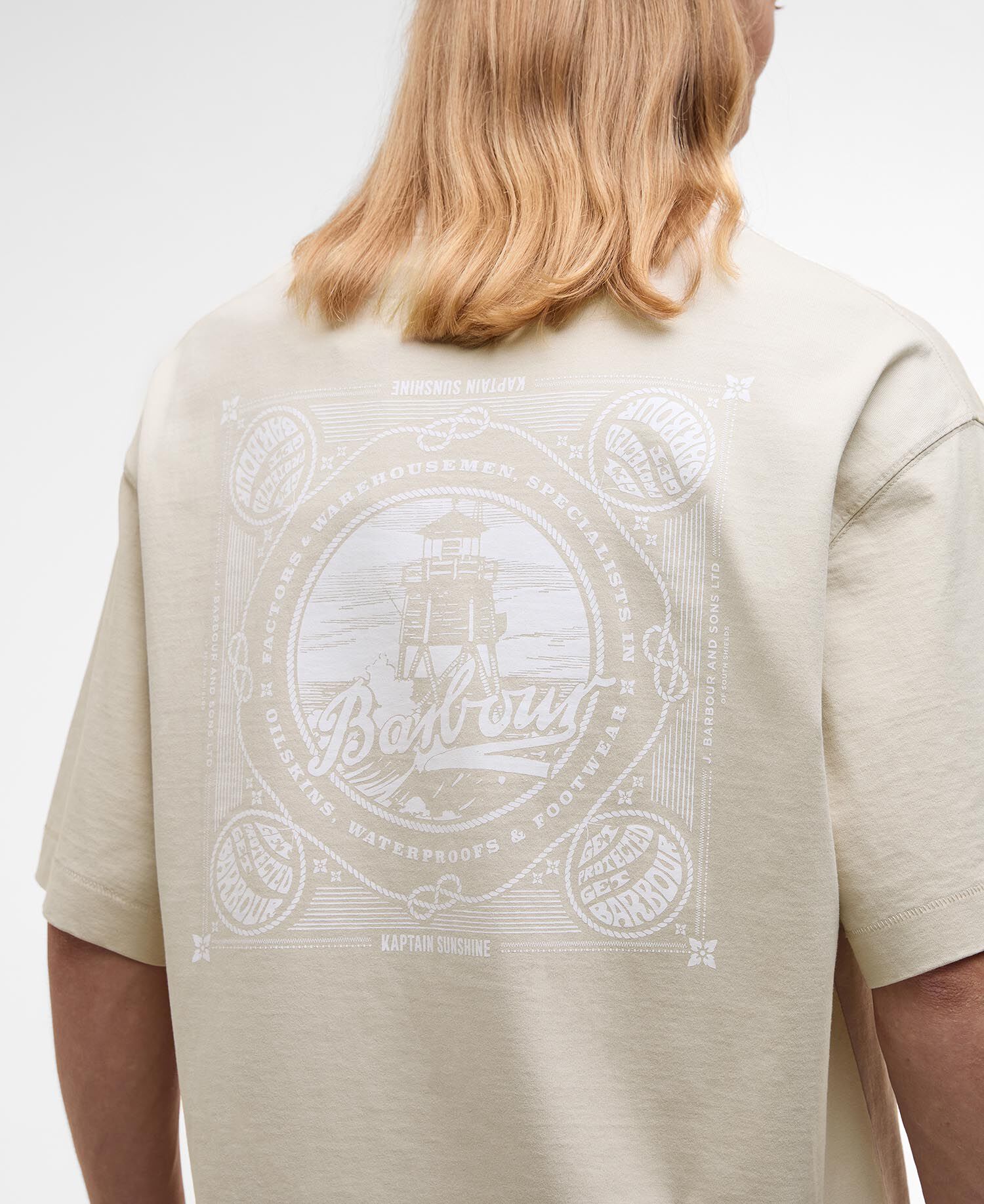 Barbour x Kaptain Sunshine Short-Sleeved T-Shirt Clay