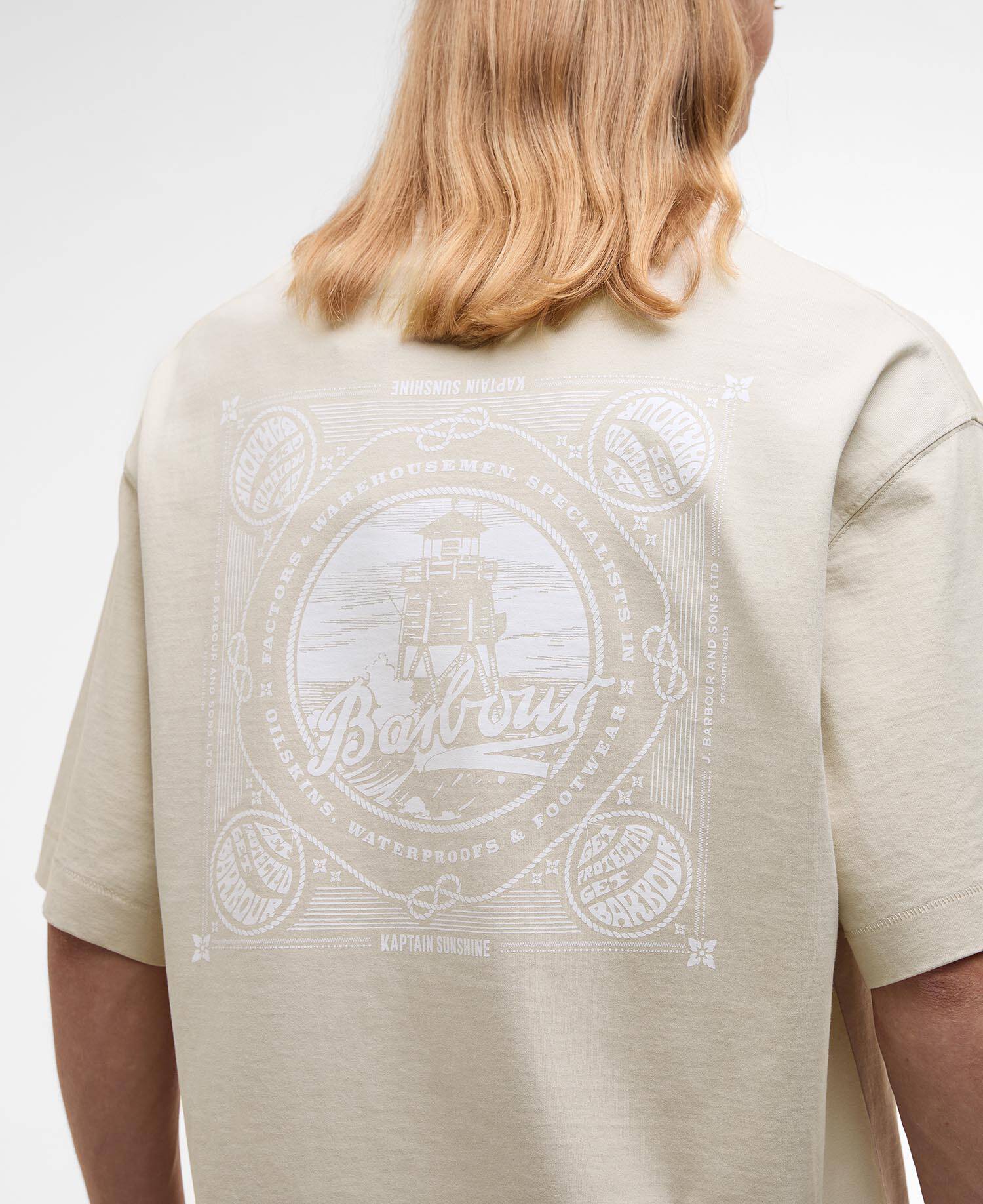 Barbour x Kaptain Sunshine Short-Sleeved T-Shirt Clay image number 3