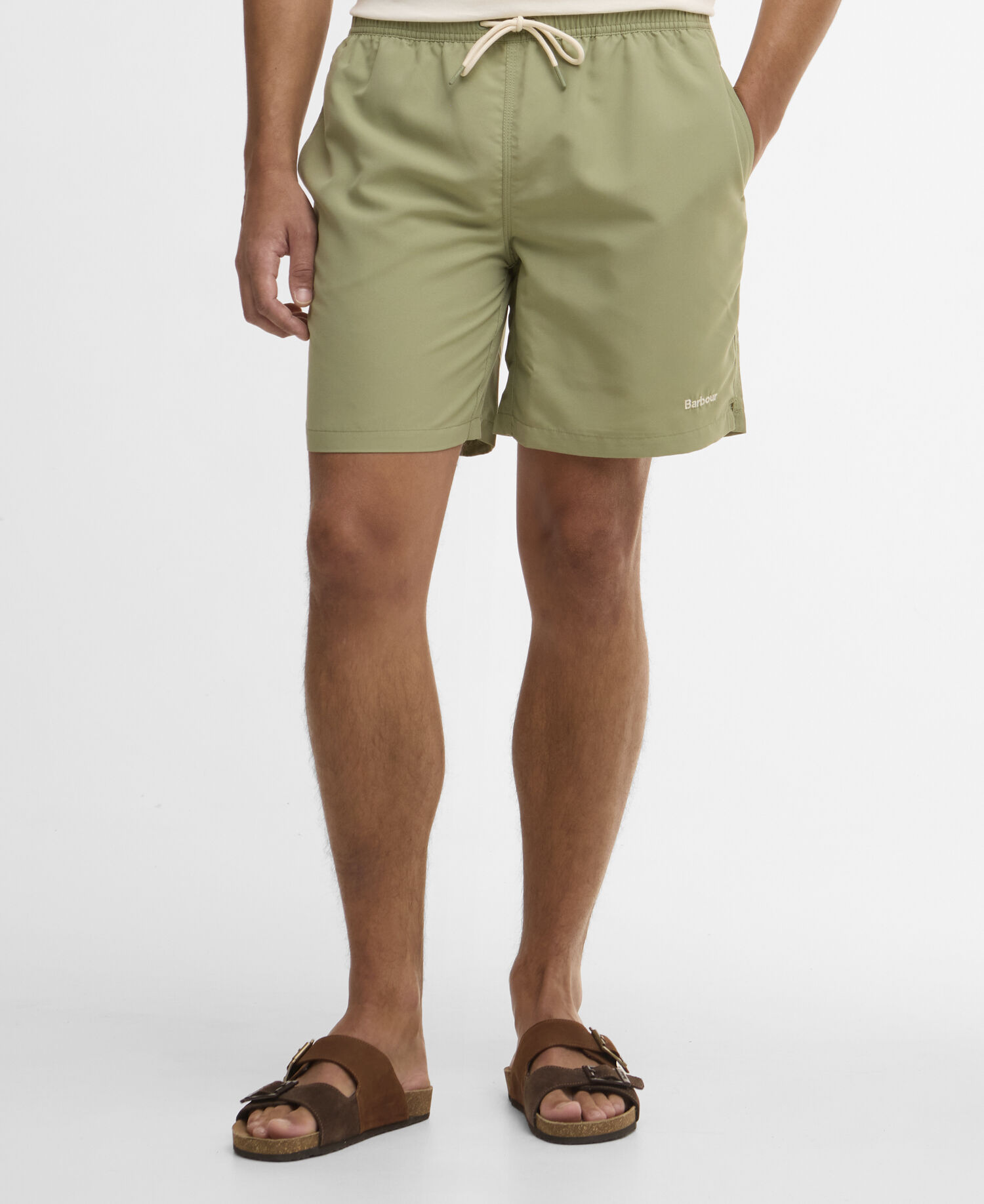 Staple Logo 7" Swim Shorts Laurel Green