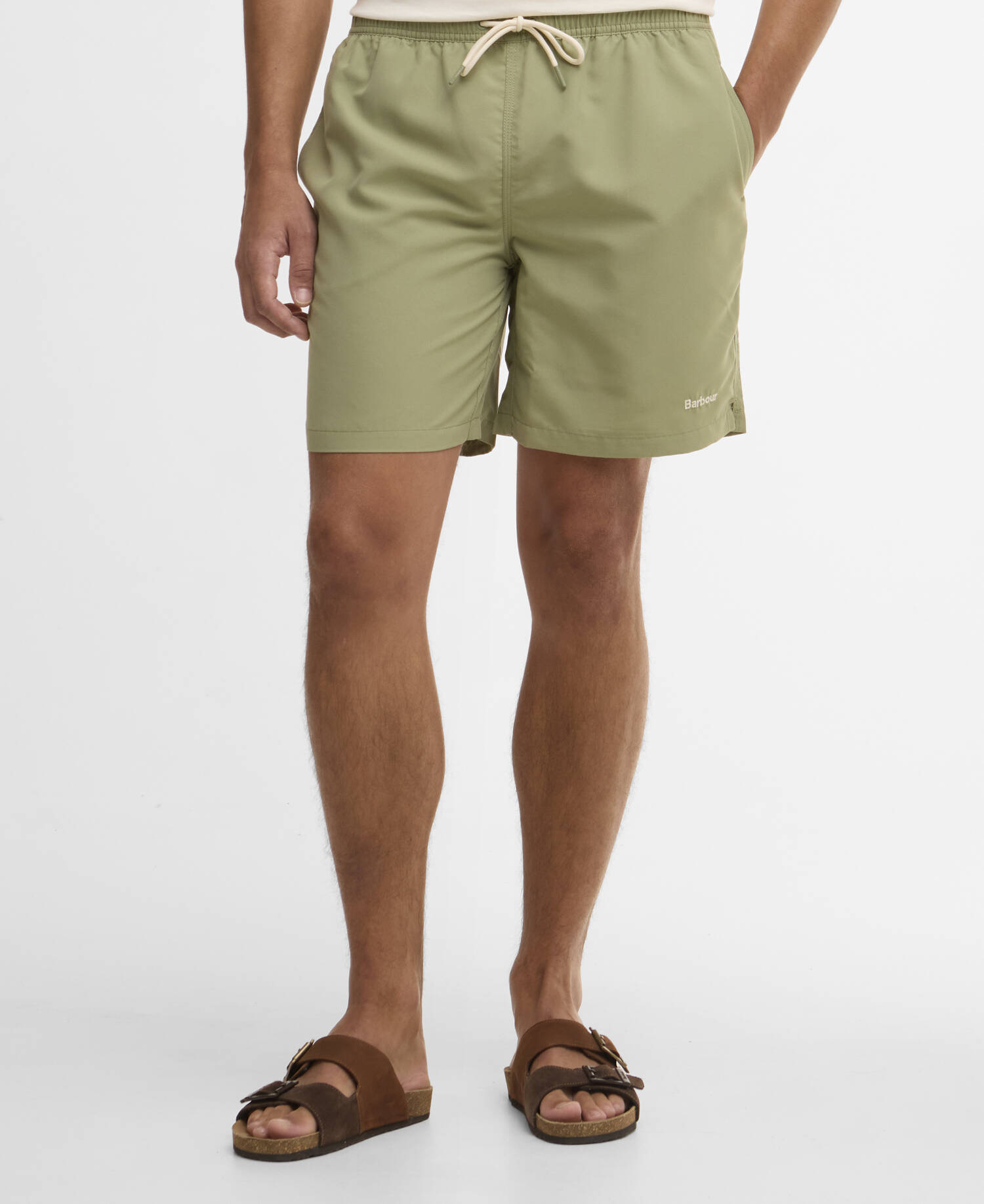 Staple Logo 7" Swim Shorts Laurel Green image number 1