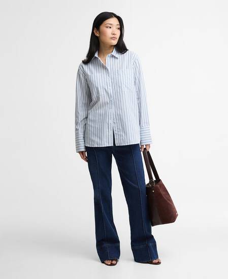 Hemd Fawley Striped Relaxed Celestial Blue/Folkstone Stripe
