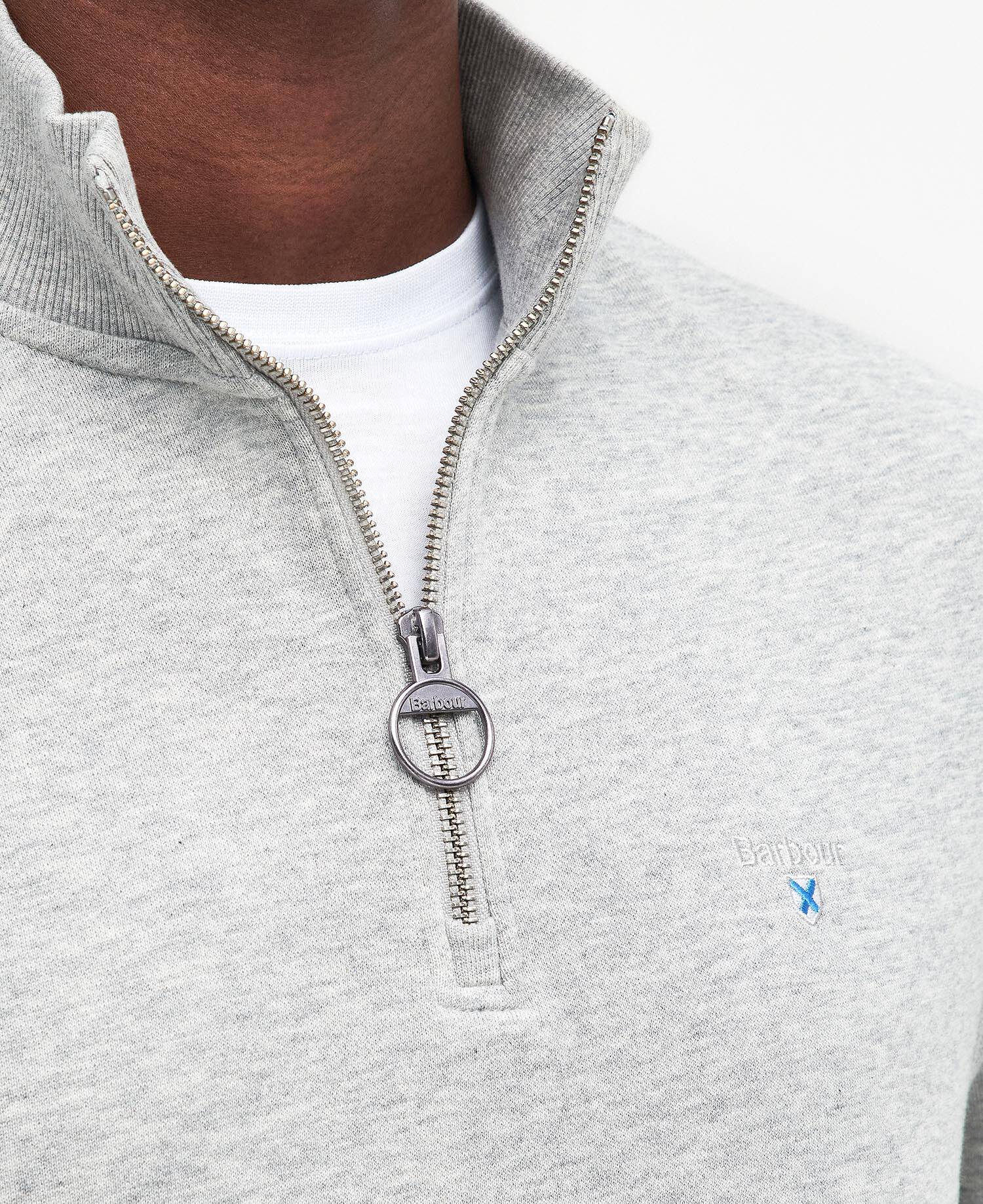 Beckhill Quarter-Zip Sweatshirt Grey Marl image number 5