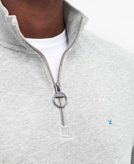 Beckhill Half-Zip Sweatshirt Grey Marl