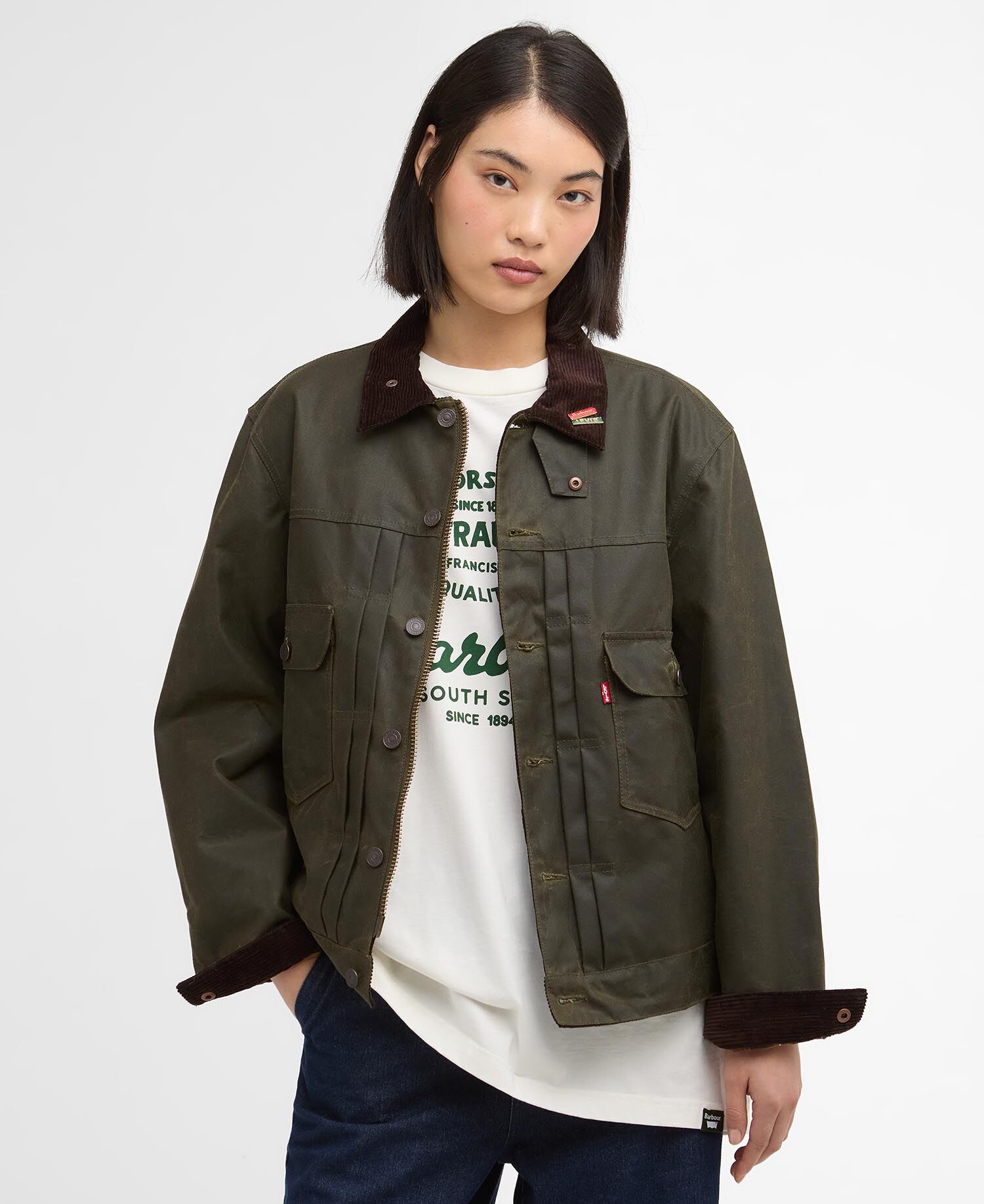 Buy Barbour x Levi's Type II Waxed Jacket for N/A 0.0 | BARBOUR_US