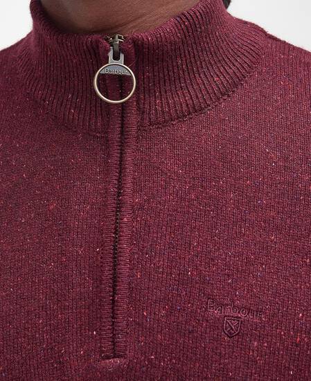 Essential Tisbury Half-Zip Jumper Ruby