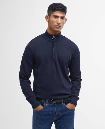 Cotton Quarter-Zip Jumper Classic Navy