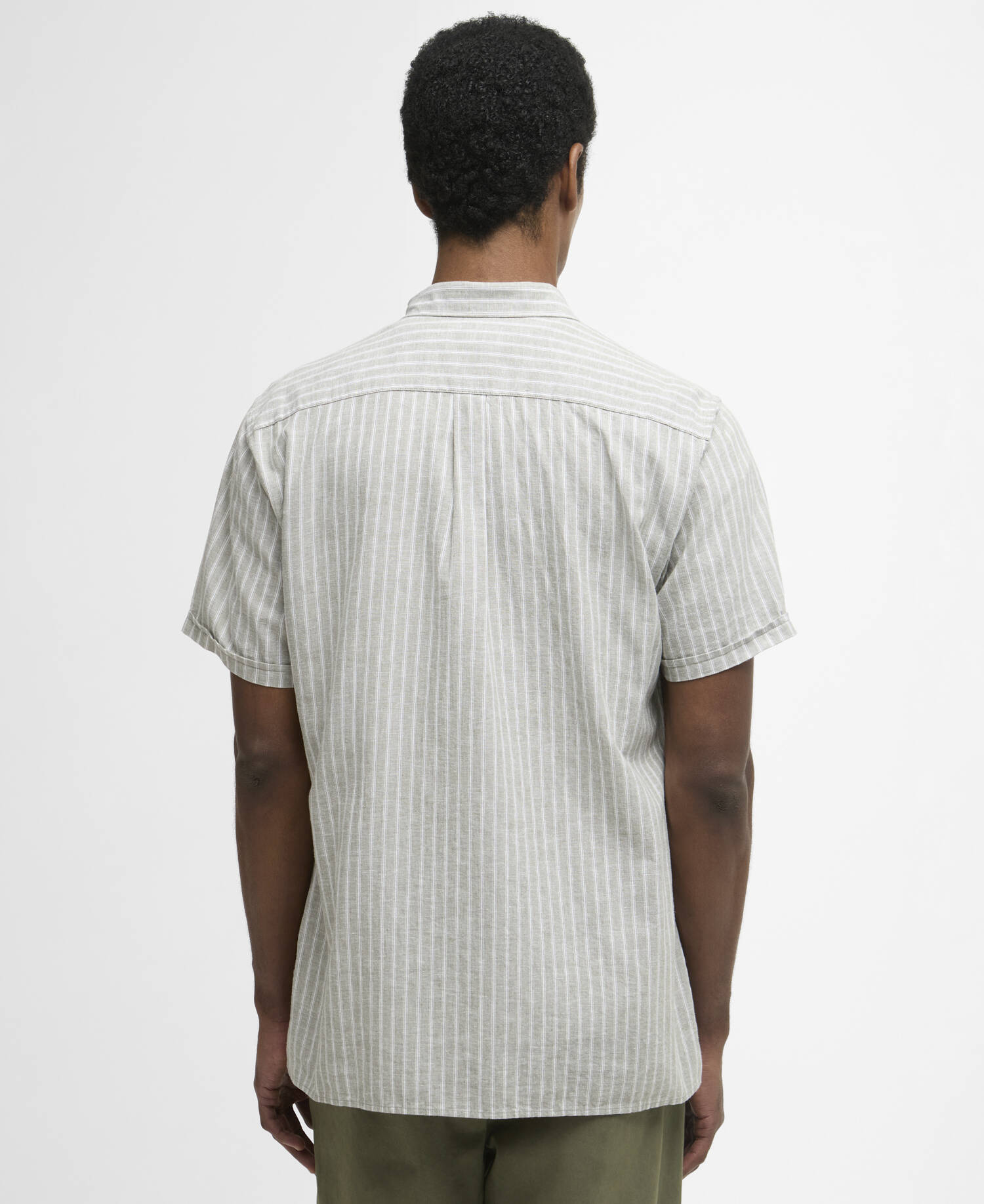 Nelson Striped Short-Sleeved Shirt Bleached Olive image number 2