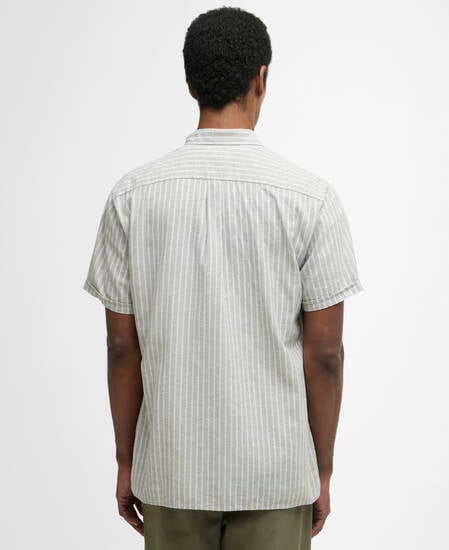 Nelson Striped Short-Sleeved Shirt Bleached Olive