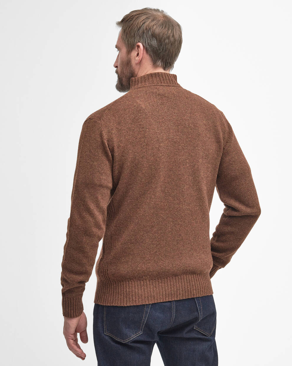 Maglione con mezza zip in lana d'agnello Essential