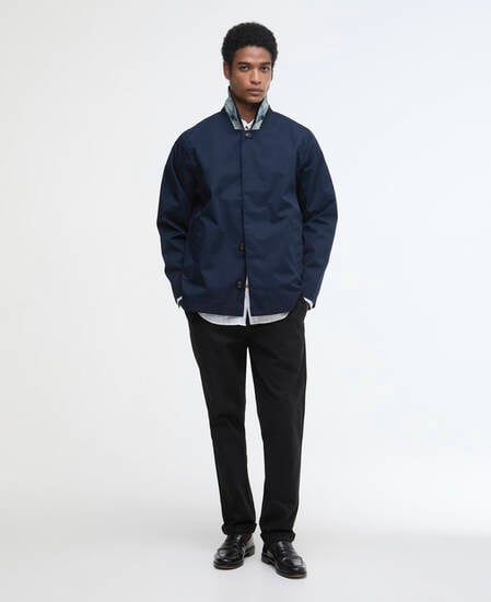 Short Rokig Waterproof Jacket Navy/Highland Loch
