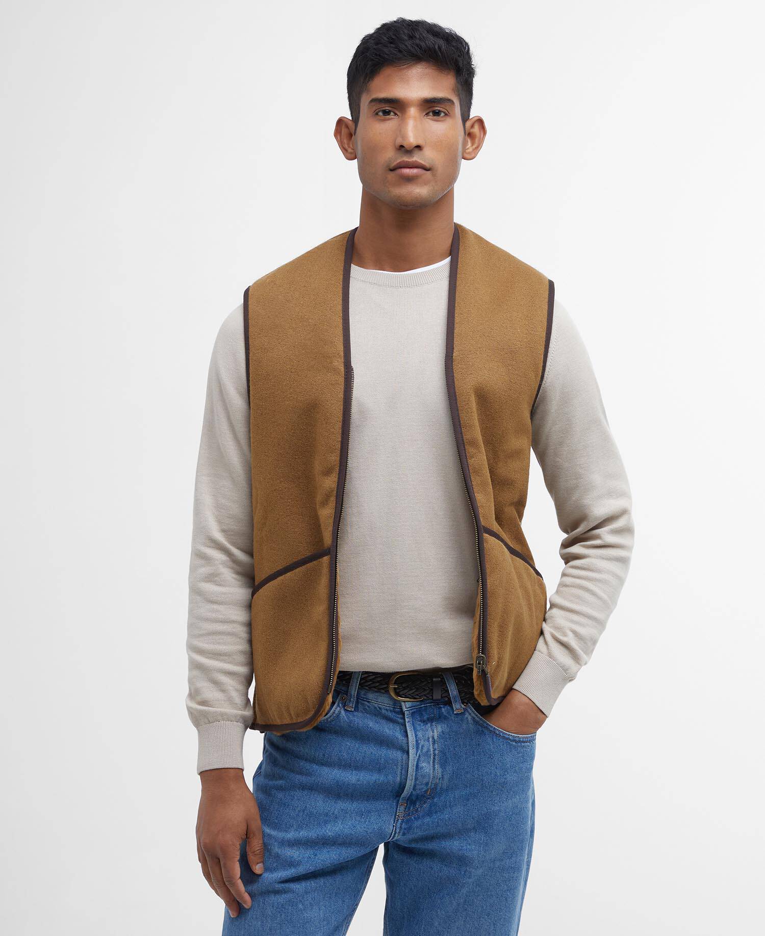 Warm Pile Zip-In Liner Classic Brown image number 0