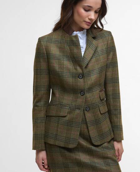 Blazer in lana Carlby leggermente aderente Arabesque/Brown