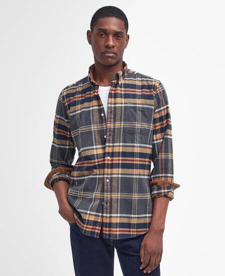 Ronan Tailored Long-Sleeved Shirt Grey Marl Ronan Tailored Long-Sleeved Shirt Grey Marl