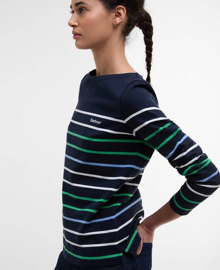 Hawkins Striped Long-Sleeved T-Shirt Navy Stripe Hawkins Striped Long-Sleeved T-Shirt Navy Stripe