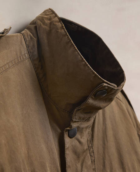 Barbour Re-Loved Men's Trooper Waxed Jacket - Size M Olive