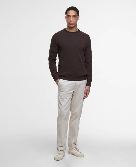 Essential Crew Neck Jumper Dark Oak