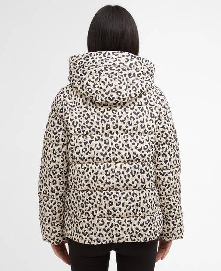 Piumino Olivios con stampa Jasmine Leopard Print