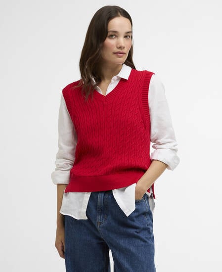Gilet in maglia Hartland Poppy Red