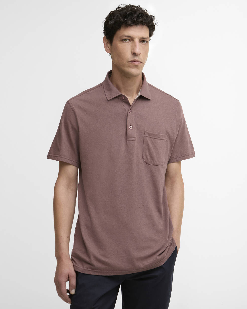 Steventon Linen Blend Tailored Polo Shirt