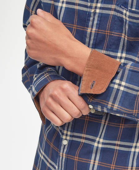 Crossfell Tailored Long-Sleeved Shirt Classic Blue